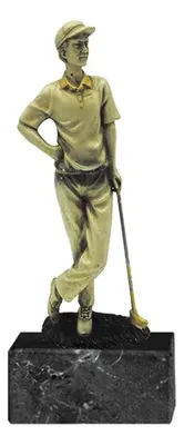 Trofeo Resina Golfista Con Base Mármol 23cm