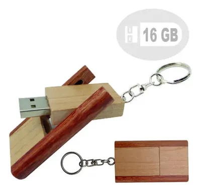 Memoria Usb Llavero Madera 16gb Pd25 Eco-friendly