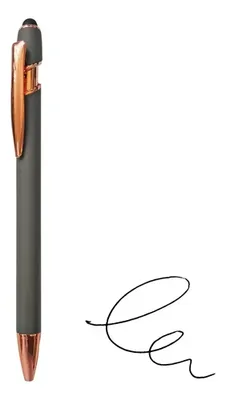 Boligrafo Metalico Gris Cobre Profesional L73 Negro
