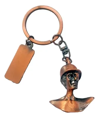 Llavero Busto Minero Cobre K89 Con Estuche