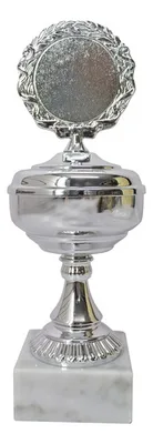 Copa Metálica Premium Base Mármol Personalizable