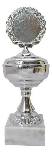 Copa Metálica Premium Base Mármol Personalizable