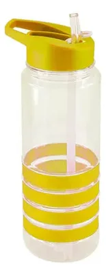 Botella Plástica 800ml Con Cinta Silicona Antiderrame