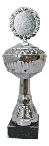 Copa Metálica Base Mármol 28cm Premios