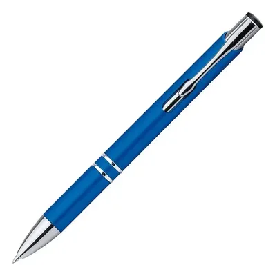 Bolígrafo Plástico Detalles Metálicos Tinta Azul
