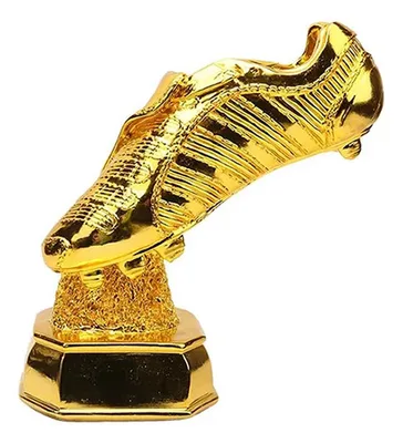 Trofeo Resina Fútbol Botín De Oro 28cm Dorado