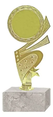 Trofeo Porta Sello Plástico Estrella Oro 18cm Oro