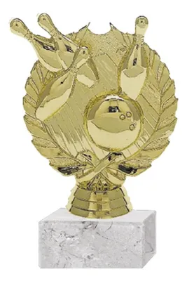 Trofeo Bowling Laurel Plástico Dorado 14.5cm Dorado