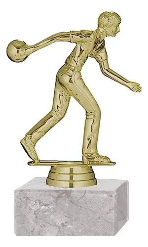 Trofeo Plástico Bowling Masculino Grande 24.5cm