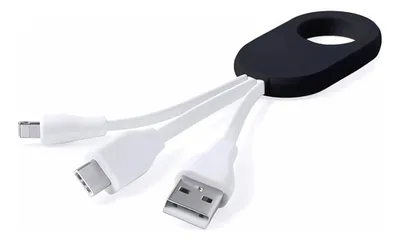 Cable Multicargador Usb Tipo C Y Lightning 16cm
