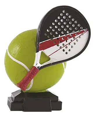 Trofeo Resina Pádel Con Base Mármol 20cm