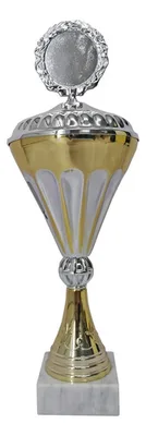 Copa Metálica Premium Con Base De Mármol 34cm