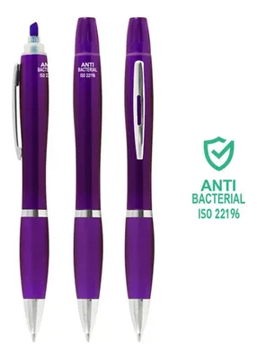 Bolígrafo Antibacteriano Con Destacador Co30 Plástico