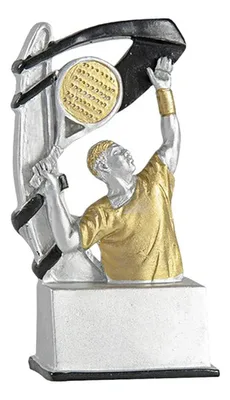 Trofeo Resina Jugador Padel Base Marmol 13cm