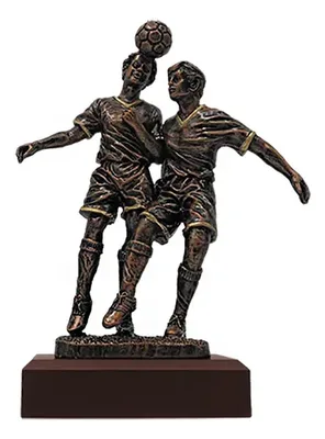 Trofeo Resina Jugadores Cobre Con Base Madera