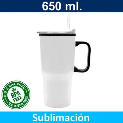Taza Térmica Acero Inoxidable 650ml Doble Pared