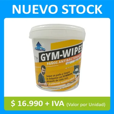 Balde Paños Antibacterial Gym-wipes 350uds