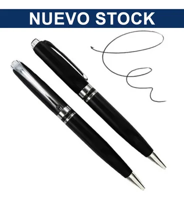 Bolígrafo Metálico Ejecutivo Premium Negro Plata Negro