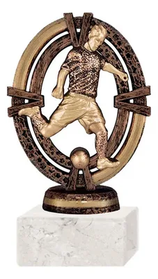 Trofeo Futbolista Plástico Copa Color Oro Base Mármol