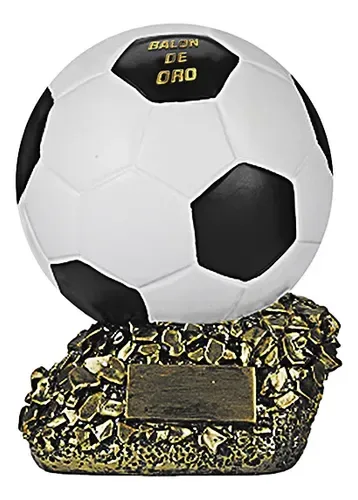 Trofeo Resina Futbol Balon De Oro 21cm