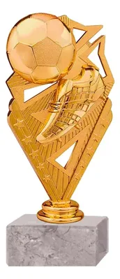Trofeo Fútbol Zapato Pelota Estrella Plástico Oro