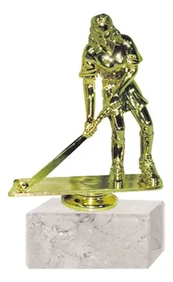 Trofeo Plástico Hockey Femenino Con Base Mármol