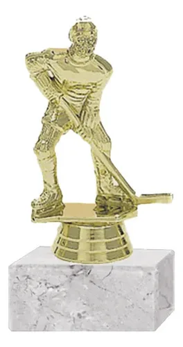 Trofeo Plástico Hockey Hielo Masculino 8cm Oro