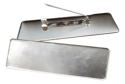 Piocha Rectangular Con Gancho Plata 25x75mm