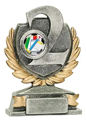 Trofeo Resina Número 2 Base Sólida 13cm