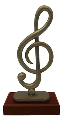 Trofeo Musical Nota Sol Resina 28cm