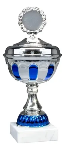 Copa Metálica Con Base Mármol Personalizable