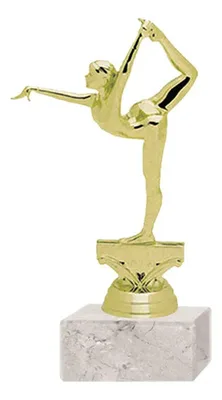 Trofeo Gimnasia Femenino Plástico Oro 18cm