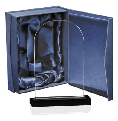 Galvano Cristal Grabado Láser 17cm Estuche Premium