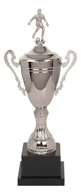 Trofeo Copa Fútbol Metálica Con Placa Grabada