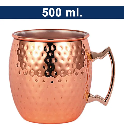 Tazon Acero Inoxidable Cobre Martillado 500ml