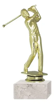 Trofeo Plástico Golf Masculino Con Base Mármol