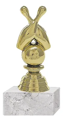 Trofeo Bowling Plástico 10cm Acabado Dorado