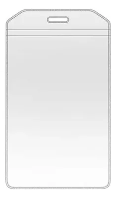 Porta Credencial Transparente Pvc Vertical Modelo T36