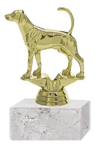 Trofeo Plástico Perro Pointer Modelo 232 Oro