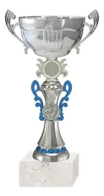 Copa Trofeo Blas 12 Metálica Con Base Mármol