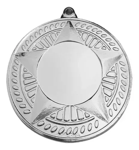 Medalla Reconocimiento 50mm Diseño Estrella Metálica