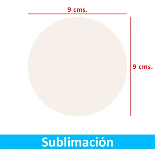 Posavasos Acrílico Redondo Sublimable 50u Pack X6
