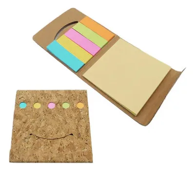 Set Memo Ecológico Con Tapa De Corcho Modelo N10 Pack X14