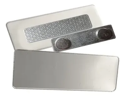 Piocha Placa Imán Plata Con Domo Pins Pack X5