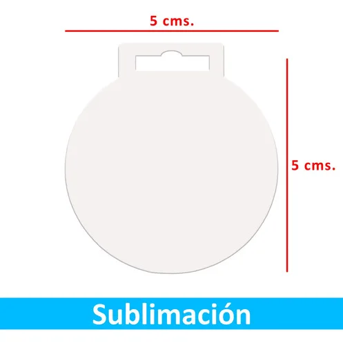 Medalla Blanca Acrílico Sublimable 50mm 50 Unidades Pack X14