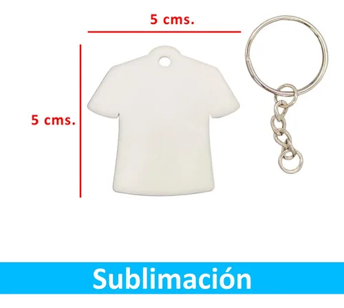Llaveros Acrilicos Sublimables Camiseta Ni20 X50 Pack X3
