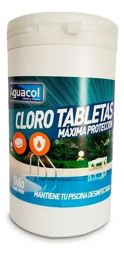 Cloro En Tableta 1 Kg Desinfectante Para Piscina