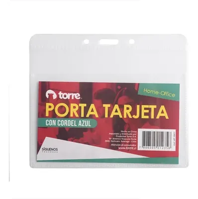 Porta Tarjeta Con Cordel Torre Azul