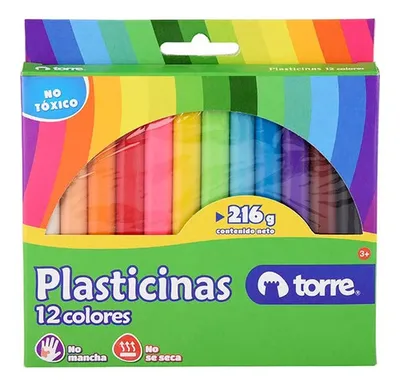 Plasticina 12 Colores Torre Multicolor