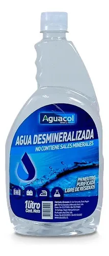 Agua Desmineralizada 1 Litro Aguacol